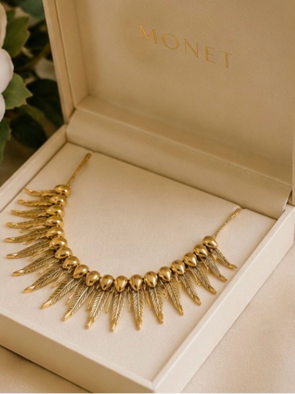 Vanessa Mooney Phoenix Necklace - Feather Bib Statement Collar Boho Tribal - Picture 4 of 4
